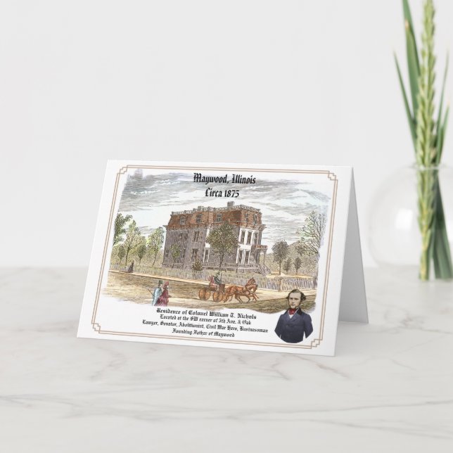 Bosättning för överste W. T. Nichols Kort (Framsida)