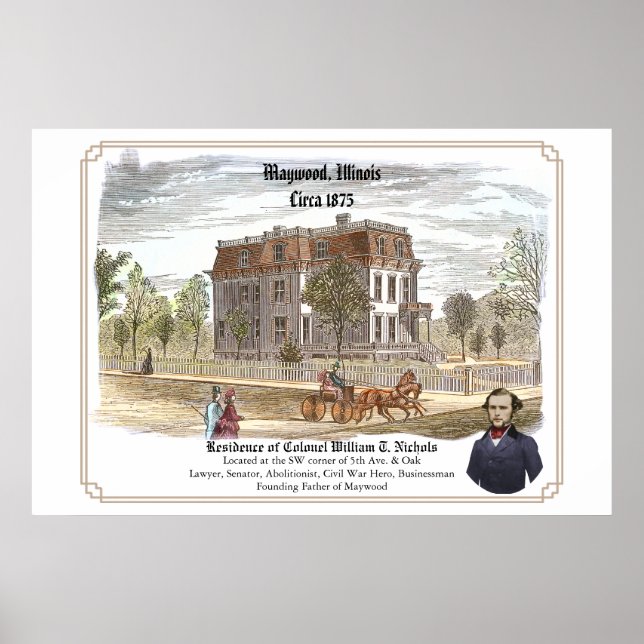 Bosättning för överste W. T. Nichols Poster (Framsidan)