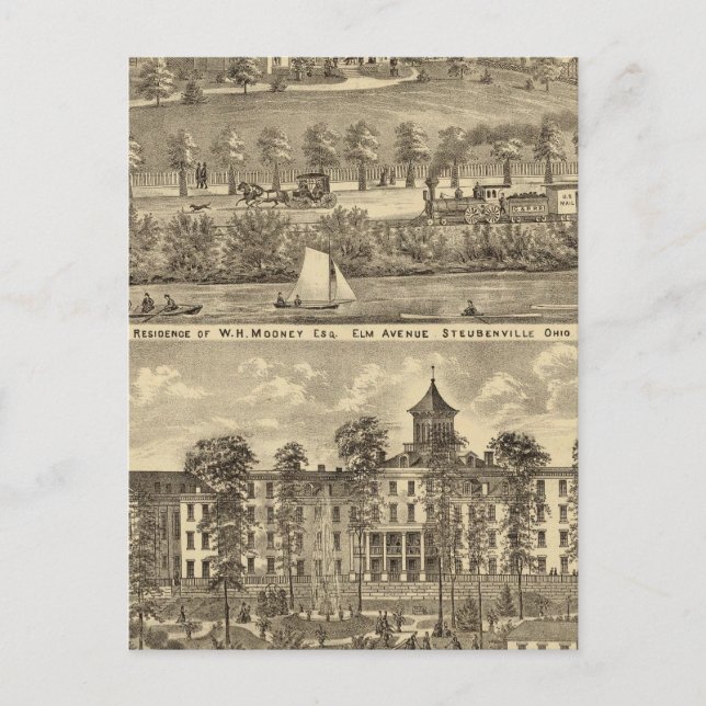 Bosättning för WH Mooney Vykort (Framsida)