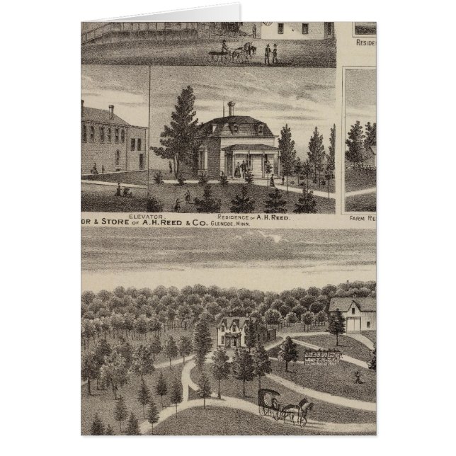 Bosättning i Hutchinson, Minnesota Hälsningskort (Framsidan)