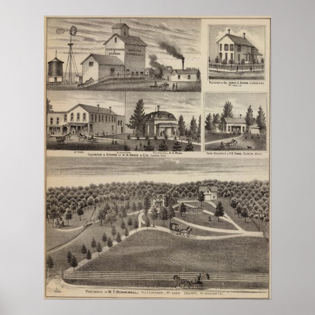 Bosättning i Hutchinson, Minnesota Poster (Framsidan)