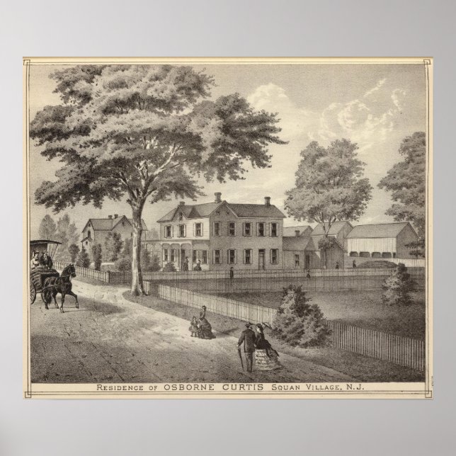 Bosättning i Osborne Curtis, Squan Village, NJ Poster (Framsidan)