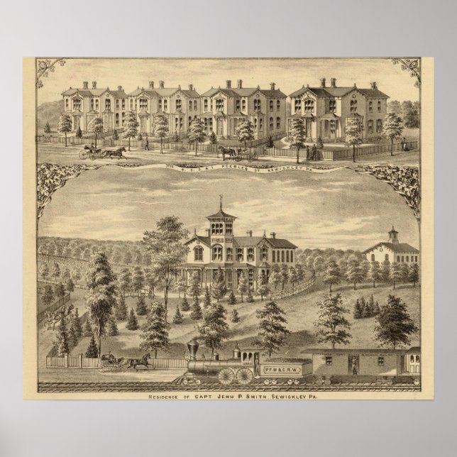 Bosättning Jehu P Smith, Sewickley Poster (Framsidan)