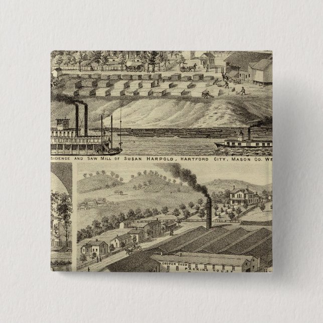 Bosättning och sågverk av Susan Harpold Knapp (Framsida)