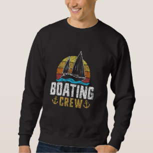 Bosättningsbesättningskapten Boat Yacht Frakt Boat Lång Ärmad Tröja