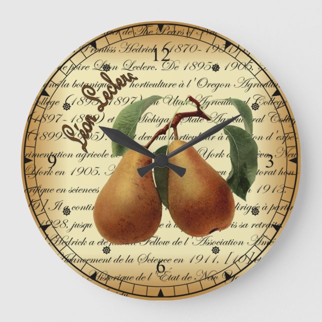 Bosc Pears~Léon Leclerc~Ulysses Prentiss Hedrick~  Stor Klocka (Framsida)