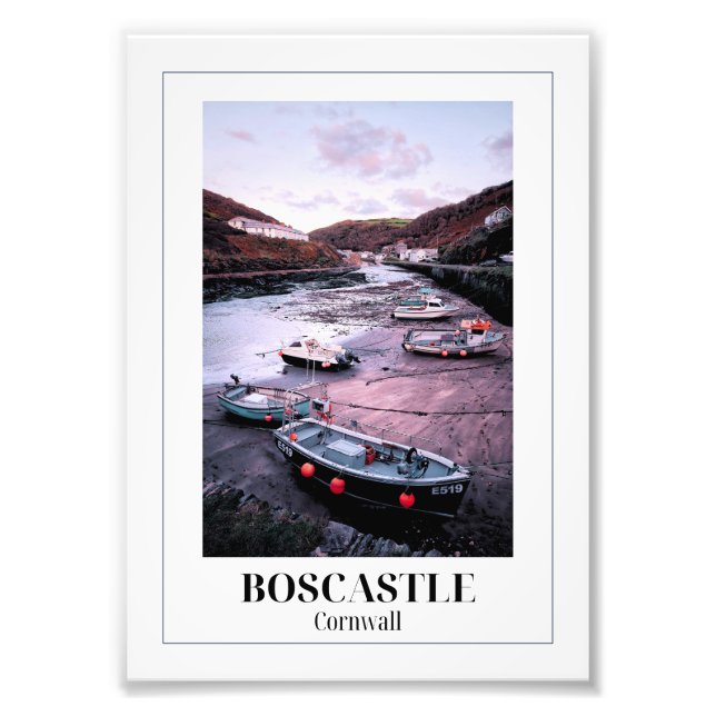 Boscastle, Cornwall Fototryck (Framsidan)