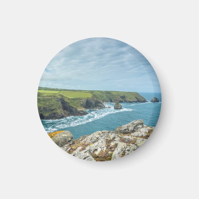 Boscastle på Atlantkusten i Cornwall, Storbritanni Magnet (Framsidan)