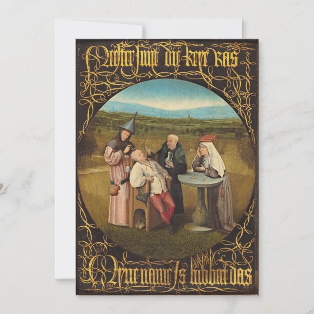 Bosch Hieronymus - Extrahera stenen av Madnes Tack Kort (Framsida)