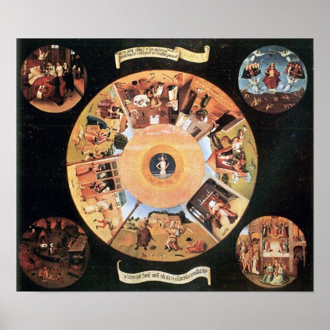 Bosch-Table with scenes of the seven deadly sins Poster (Framsidan)