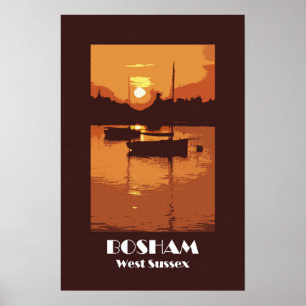 Bosham 1920-talets återtro-stil poster