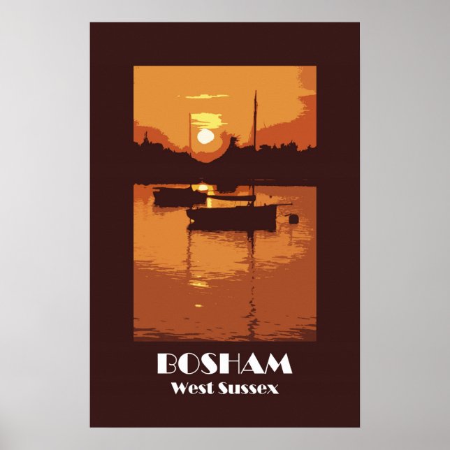 Bosham 1920-talets återtro-stil poster (Framsidan)