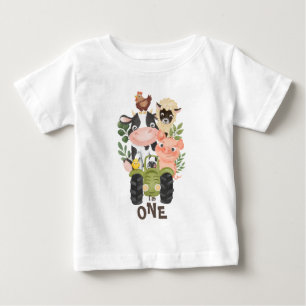 Boskap 1:a födelsedag Moo Heliga ko 1:a T Shirt