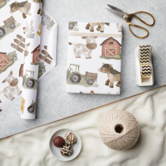 Boskap 1:a födelsedag Party Presentpapper