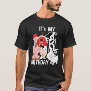 boskap 1 år gammal Det är min första födelseda T Shirt