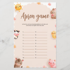 Boskap Apron Möhippa Game