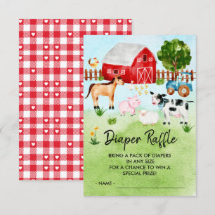 Boskap Baby Shower Diaper Raffle Biljett