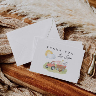Boskap Baby Shower eller Birthday Tack Kort