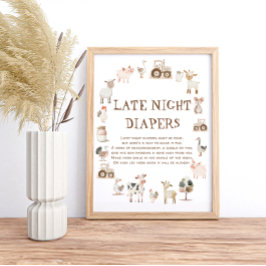 Boskap Baby Shower Game Late Late Nattes Poster