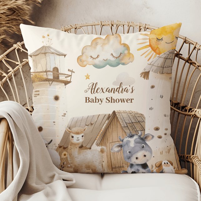 Boskap Baby Shower Kudde (Skapare uppladdad)