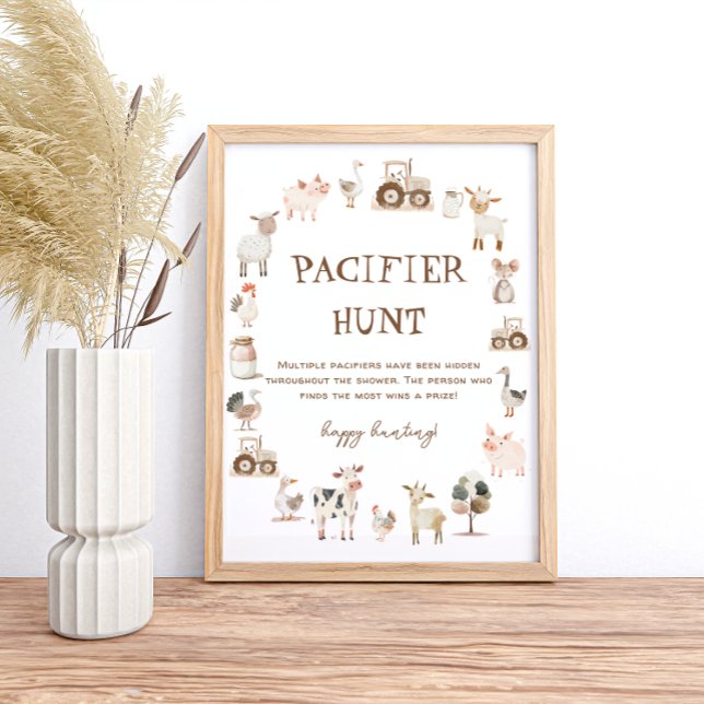 Boskap Baby Shower Nappar Hunt Game Poster (Skapare uppladdad)