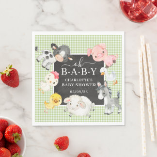 Boskap Baby Shower Pappersservett
