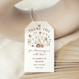 Boskap Baby Shower Presentetikett