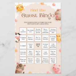 Boskap Baby Shower-spel - hitta gästbloggen