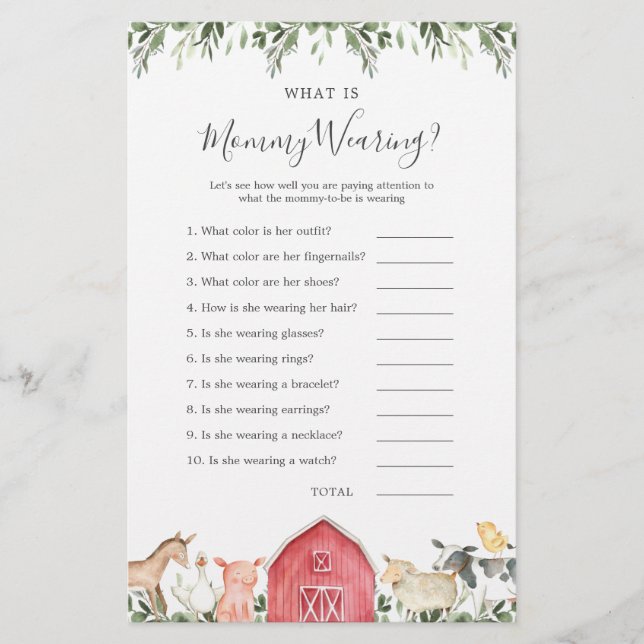 Boskap Baby Shower What is Mamma Wear (Framsida)