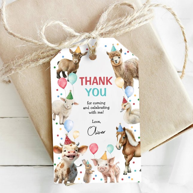 Boskap Barn Balloon Confetti Birthday Favors Presentetikett (Skapare uppladdad)