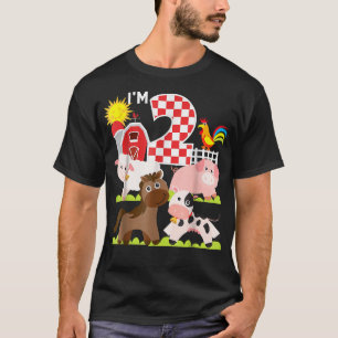 Boskap Barnyard 2:a födelsedagen Im 2 år gammal t Shirt