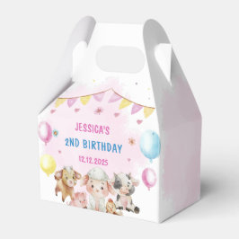 Boskap Barnyard Balloon Födelsedagsfest Presentaskar
