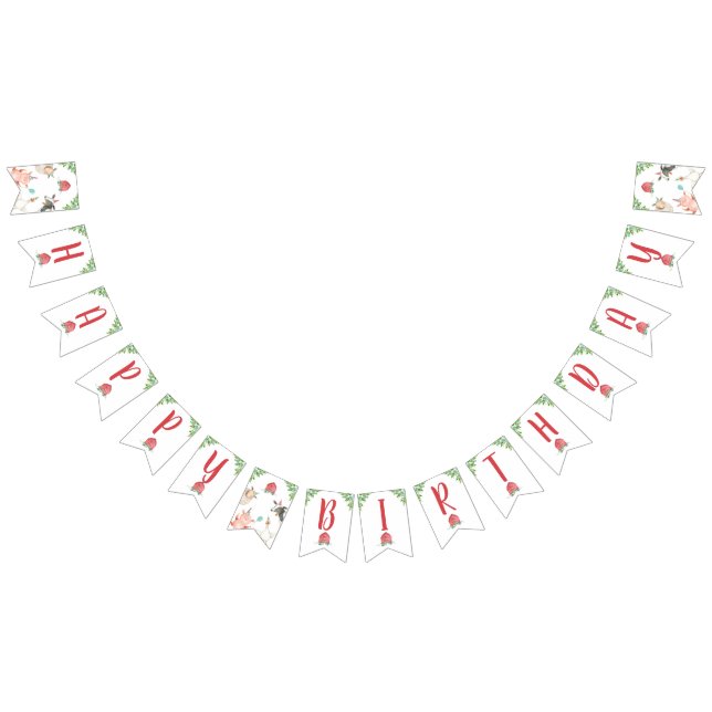 Boskap Barnyard Boy Grattis på födelsedagen bander Vimplar (Alla)