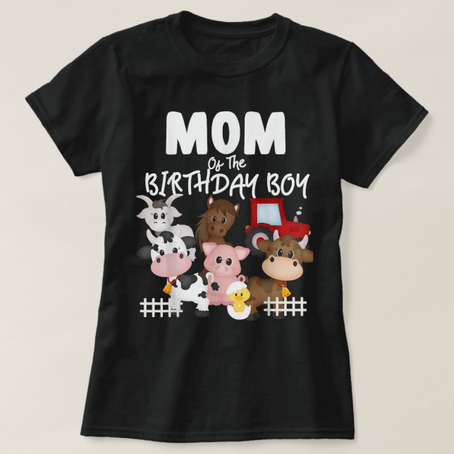 Boskap Barnyard Farm House Mamma i fågeln T Shirt (Design framsida)