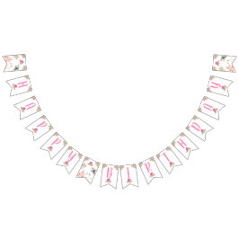 Boskap Barnyard Girl Grattis på födelsedagen Banne Vimplar