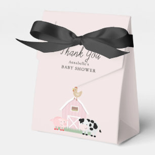 Boskap Barnyard Rosa Baby Shower Presentaskar