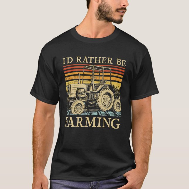 Boskap Barnyard Tractor 1:a födelsedagen 1 år T Shirt (Framsida)
