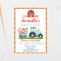 Boskap Blue Boy Barnyard Födelsedagsfest