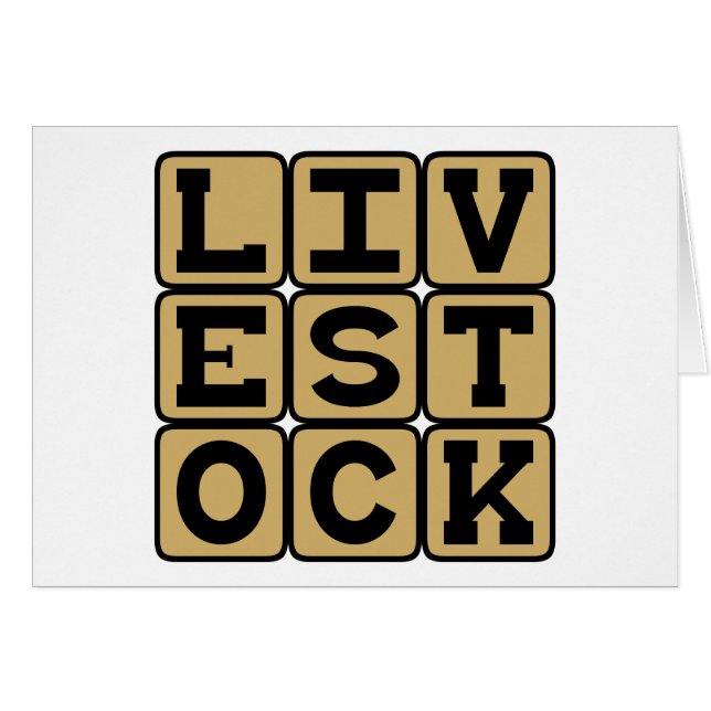 Boskap, boskap hälsningskort (Framsidan Horizontal)