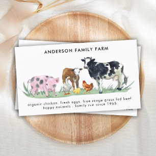 Boskap Cow Gris Chicken Anka QR-kod Visitkort