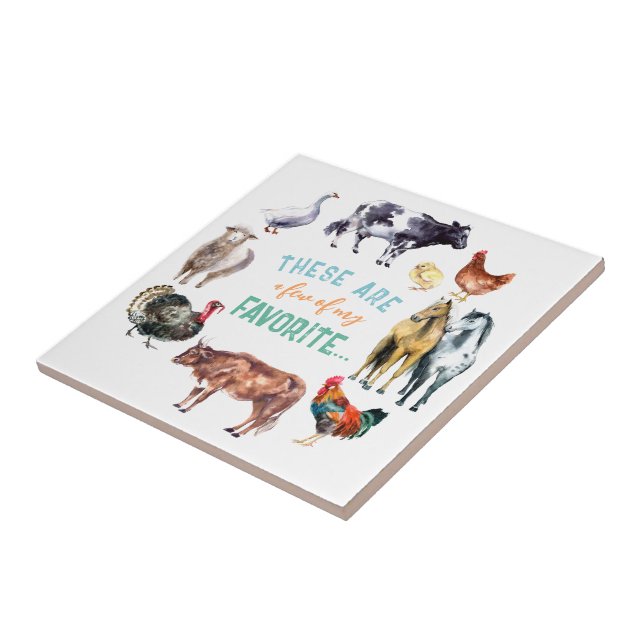 Boskap De här är några av mina vattenfärger Kakelplatta (Sidan)