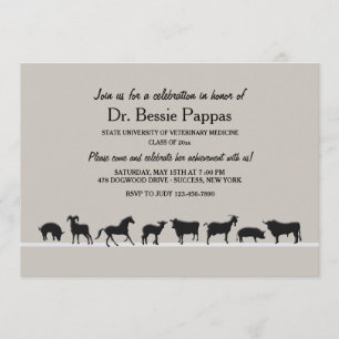 Boskap Dr of Veterinary Medicine Studenten Inbjudningar