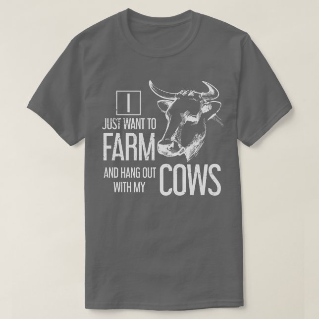 Boskap Farmer Gift Cow T Shirt (Design framsida)
