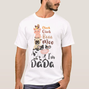 Boskap födelsedagsfamilj som matchar Dada Pappa T Shirt