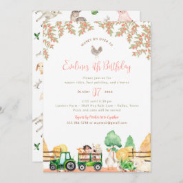 Boskap Födelsedagsfest inbjudan