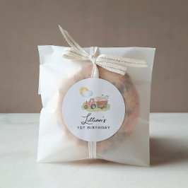 Boskap Födelsedagsfest Runt Klistermärke