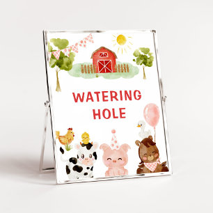 Boskap födelsedagsfest Watering hål Poster