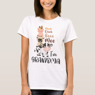 Boskap Första födelsedagen Matching Gigi Grandma T Shirt