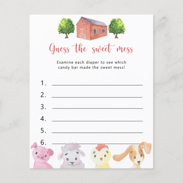 Boskap - Gissa det söta  spelet (Framsida)