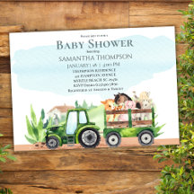 Boskap Grönt Tractor Boys Baby Shower